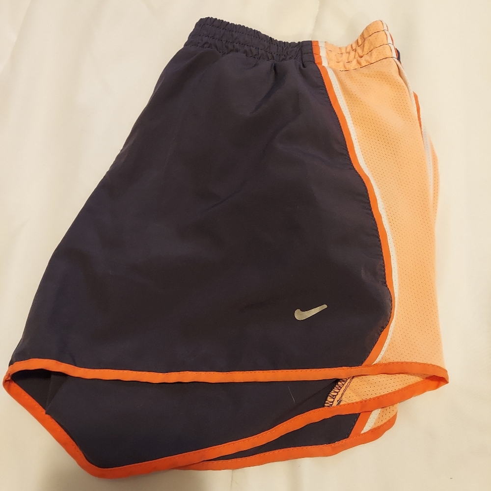 Nike Dri Fit Women's Size Small Gray and Orange Athletic Jogging Running Short
